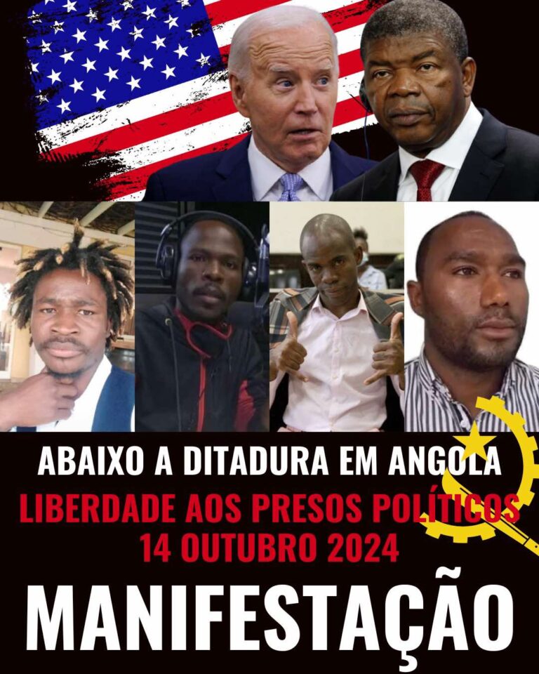 JOVENS ANUNCIAM MANIFESTAÇÃO PARA EXIGIR LIBERTAÇÃO DE PRESOS POLÍTICOS DURANTE VISITA DE JOE BIDEN